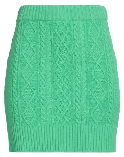 Eleonora Gottardi Woman Mini Skirt Green Size M/l Eco-cashmere, Merino Wool