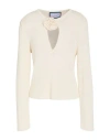 Eleonora Gottardi Woman Sweater Ivory Size L Cotton, Recycled Polyester In White
