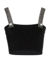 Eleonora Gottardi Woman Top Black Size S Viscose, Polyamide, Elastane In Black