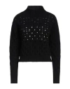 Eleonora Gottardi Woman Turtleneck Black Size M Wool, Cashmere In Black