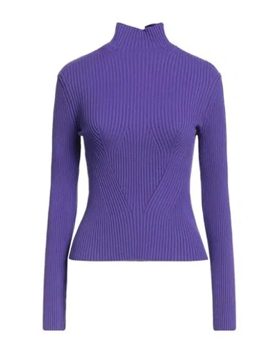 Eleonora Gottardi Woman Turtleneck Purple Size M Viscose, Polyester