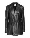 Eleonora Stasi Woman Blazer Black Size 12 Polyester, Polyurethane In Black