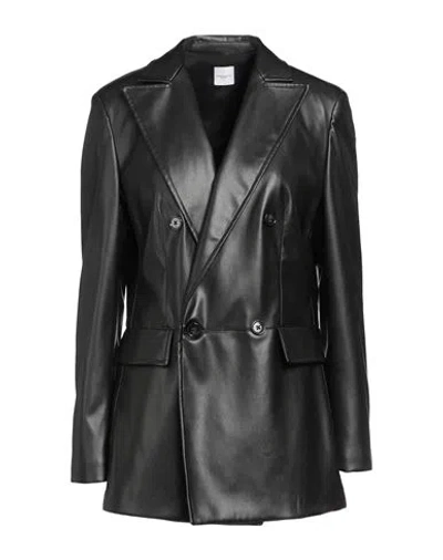 Eleonora Stasi Woman Blazer Black Size 12 Polyester, Polyurethane