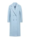 Eleonora Stasi Woman Coat Light Blue Size 10 Polyester In Blue