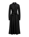 Eleonora Stasi Woman Midi Dress Black Size 10 Polyester, Viscose, Elastane In Black