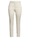 Eleonora Stasi Woman Pants Cream Size 10 Cotton, Elastane In Beige