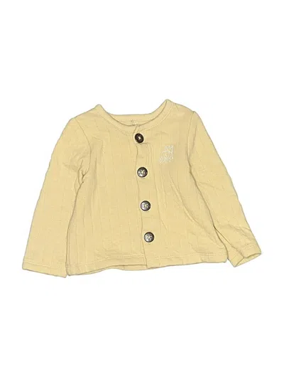 Pre-owned Elephant & Castle Babies' Long Sleeve Top Yellow Crew Neck Tops