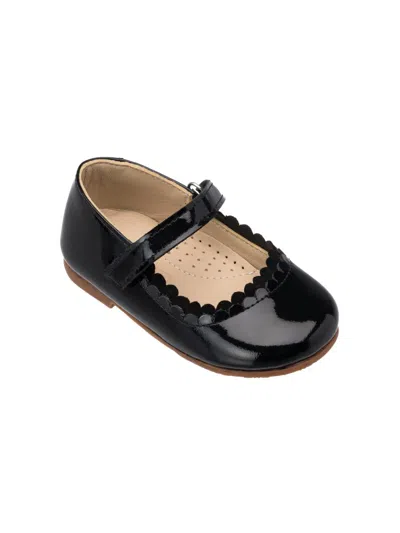Elephantito Baby Girl's Aria Leather Flats In Black