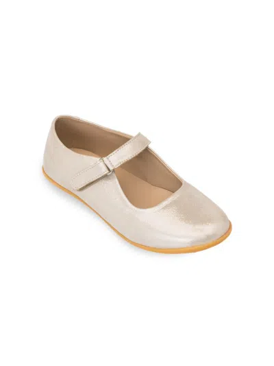 Elephantito Baby Girl's Bare Leather Mary Janes In Neutral