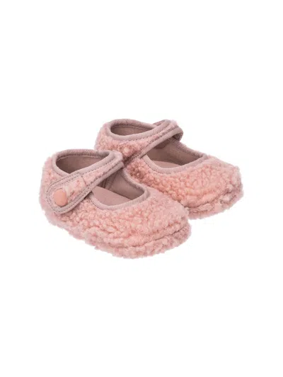 Elephantito Baby Girl's Faux-shearling Mary Janes In Pink