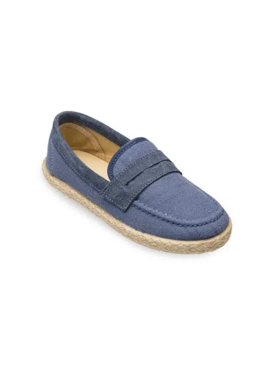 Elephantito Baby Girls, Little Girl's & Girl's Linen Espadrille Loafers In Blue