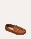 Elephantito Boy's Logan Penny Leather Drivers, Baby In Tan