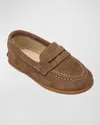 ELEPHANTITO BOY'S SUEDE & LEATHER PENNY LOAFERS, BABY/TODDLER/KIDS