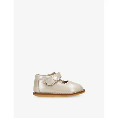 Elephantito Kids' Leather Mary Jane Shoe In Gold