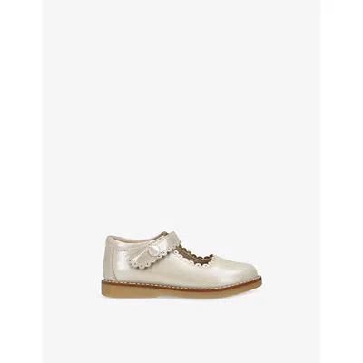 Elephantito Kids' Leather Mary Jane Shoe In Gold