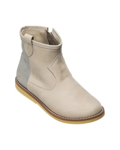 Elephantito Kids' Color Block Leather Boot In Neutral