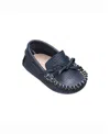 Elephantito Contrasting Stitching Driver Loafer - Baby In Navy