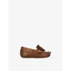 Elephantito Dark Brown Baby Driver Leather Loafers Eur 18 / 2 Uk In Brown
