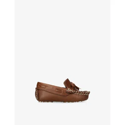 Elephantito Dark Brown Baby Driver Leather Loafers Eur 18 / 2 Uk