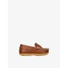 Elephantito Boy's Logan Penny Leather Drivers, Baby In Brown