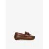 Elephantito Baby Boy's Leather Driving Loafers In Brown