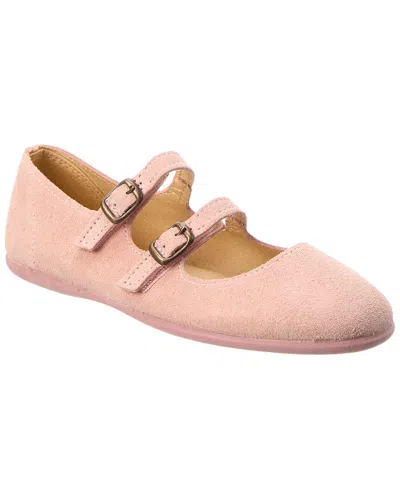 Elephantito Kids' Double Strap Suede Mary Jane In Pink