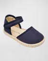 Elephantito Girl's Linen Classic Espadrille Sandals, Baby/toddler/kid In Navy