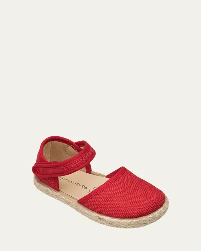 ELEPHANTITO GIRL'S LINEN CLASSIC ESPADRILLE SANDALS, BABY/TODDLER/KID