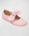 Elephantito Girl's Linen Mary Jane Flats, Baby/toddler/kids In Pink