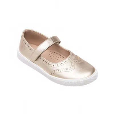 Elephantito Kids' Girl's Mary Jane Sneaker In Gold