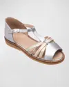 Elephantito Nadine Metallic Sandal In Silver