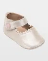 Elephantito Girl's Scalloped Leather Mary Jane, Baby