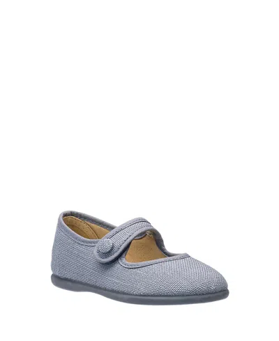 Elephantito Girls' Linen Mary Jane - Toddler, Little Kid In Gray