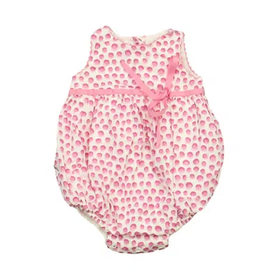 Elephantito Kids' Girls Pink White Romper