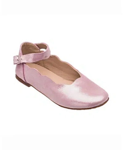 Elephantito Girls' Scalloped Edge Ondina Flats - Toddler, Little Kid, Big Kid In Carnation