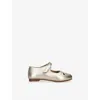 Elephantito Kids' Rosie Mary Jane Metallic Leather Shoes Gold Eur 24 / 7 Uk In Gold
