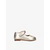 Elephantito Toddler Rosie Mary Jane Metallic Leather Shoes Gold Eur 21 /5 Uk In Gold