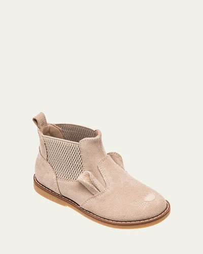 Elephantito Kid's Teddy Bunny Ears Chelsea Boots, Baby/toddler/kids In Beige