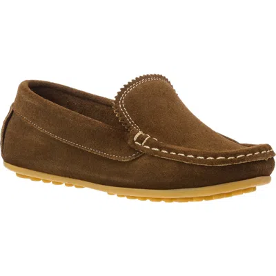 Elephantito Kids' Antton Moc Toe Driving Loafer In Brown