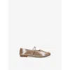 Elephantito Kids' Aria Leather Ballet Flats In Neutral