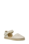 Elephantito Girls' Linen Classic Espadrille - Toddler, Little Kid, Big Kid In Metallic White