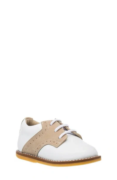 Elephantito Kids' Saddle Shoe In White-ivory