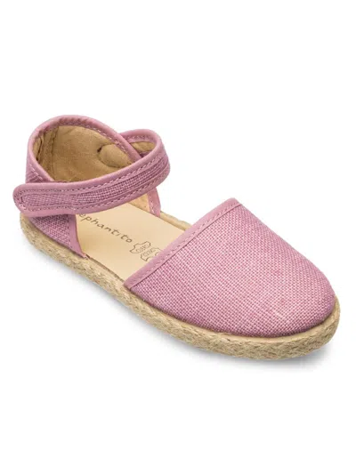 Elephantito Little Girl's & Girl's Classic Linen Espadrilles In Purple