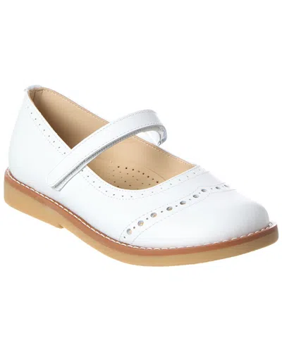 Elephantito Kids' Martina Leather Flat In White