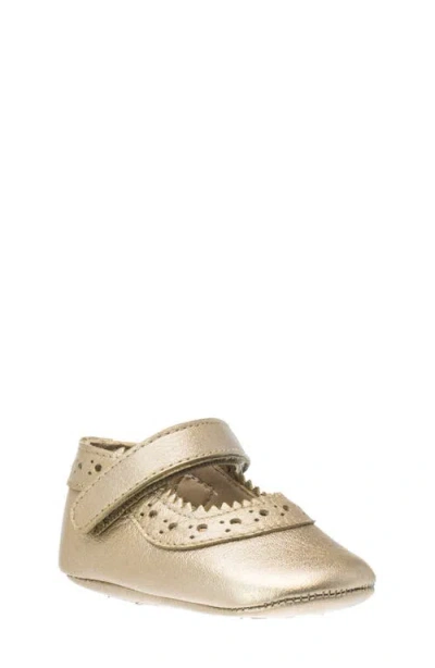 Elephantito Kids'  Mellie Mary Jane Crib Shoe In Gold