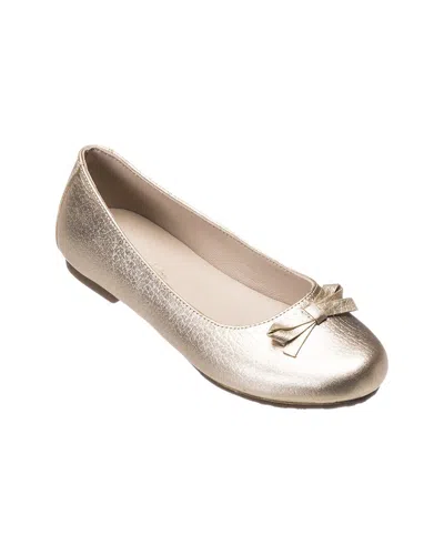 Elephantito Mimi Leather Flat In Gold