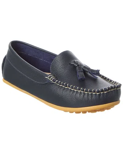 Elephantito Kids' Monaco Leather Loafer In Blue
