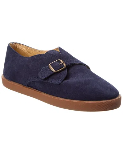 Elephantito Monk Strap Suede Loafer In Animal Print