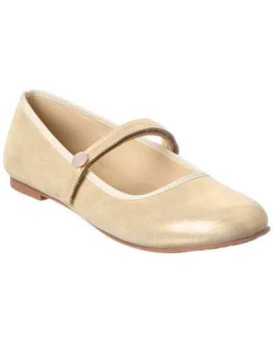 Elephantito Kids' Princess Leather Flat In Gold