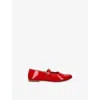 Elephantito Kids' Aria Patent Leather Ballet Shoes Red Eur 23 /6.5 Uk In Red
